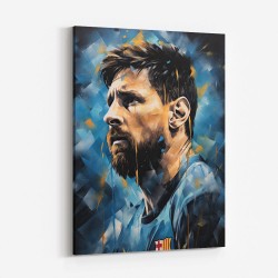 Messi Abstract Portrait Wall Art