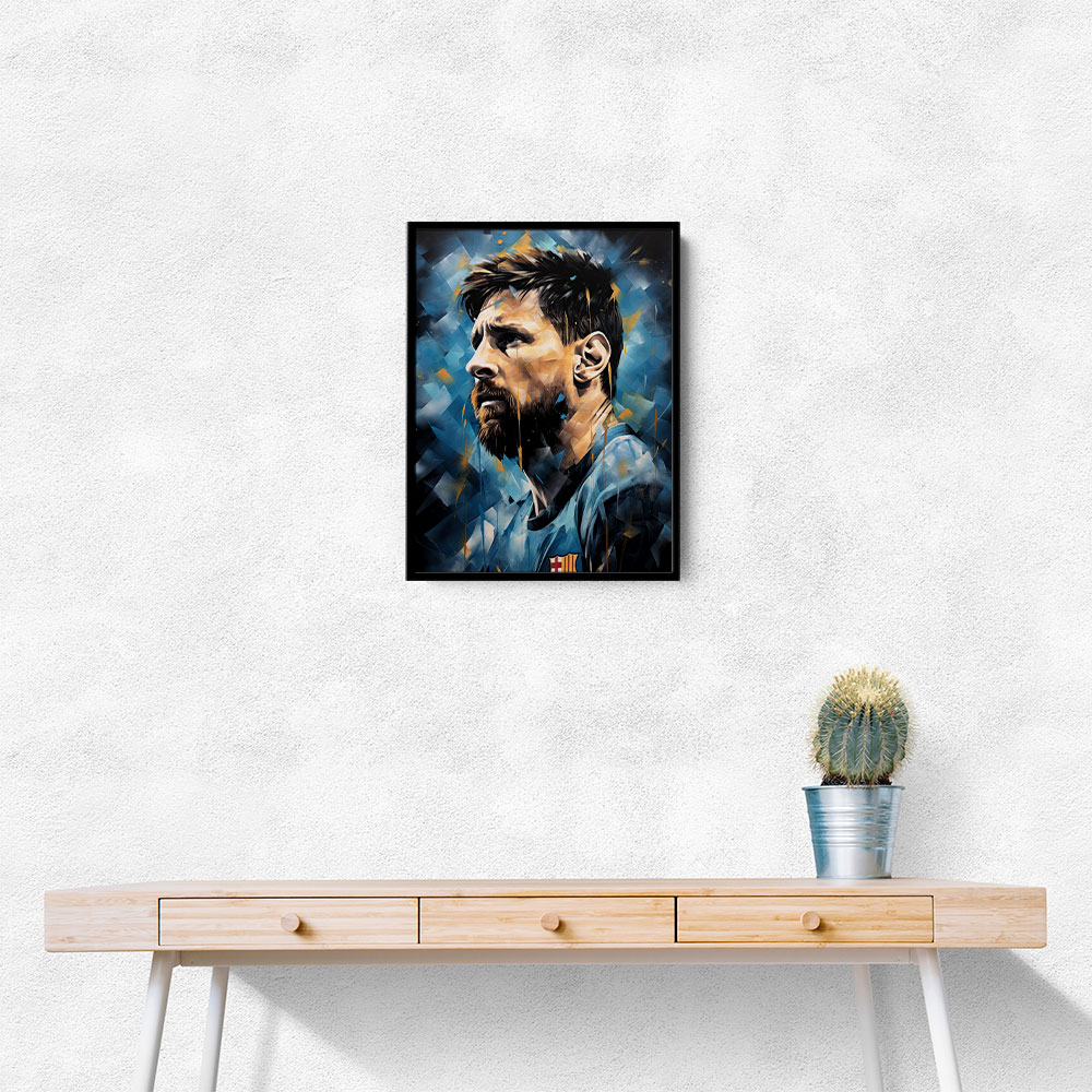 Messi Abstract Portrait Wall Art