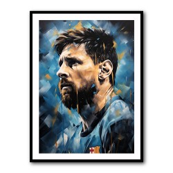 Messi Abstract Portrait Wall Art