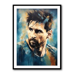 Messi Abstract Portrait 2 Wall Art