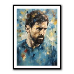 Messi Abstract Portrait 3 Wall Art