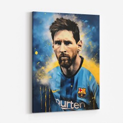 Messi Abstract Portrait 4 Wall Art