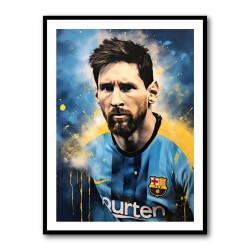 Messi Abstract Portrait 4 Wall Art