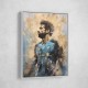 Salah Abstract Portrait 4 Wall Art