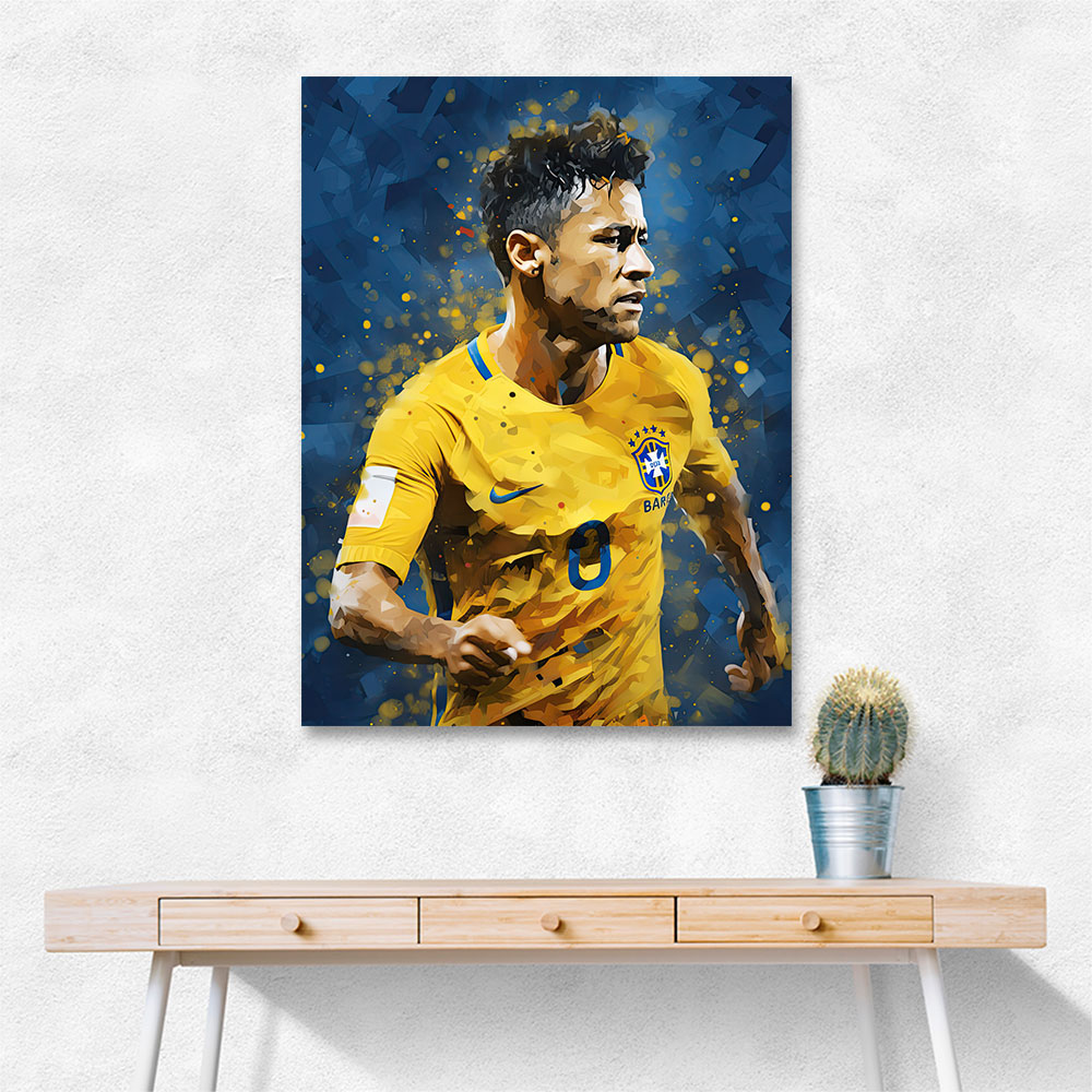 Neymar Abstract Portrait Wall Art