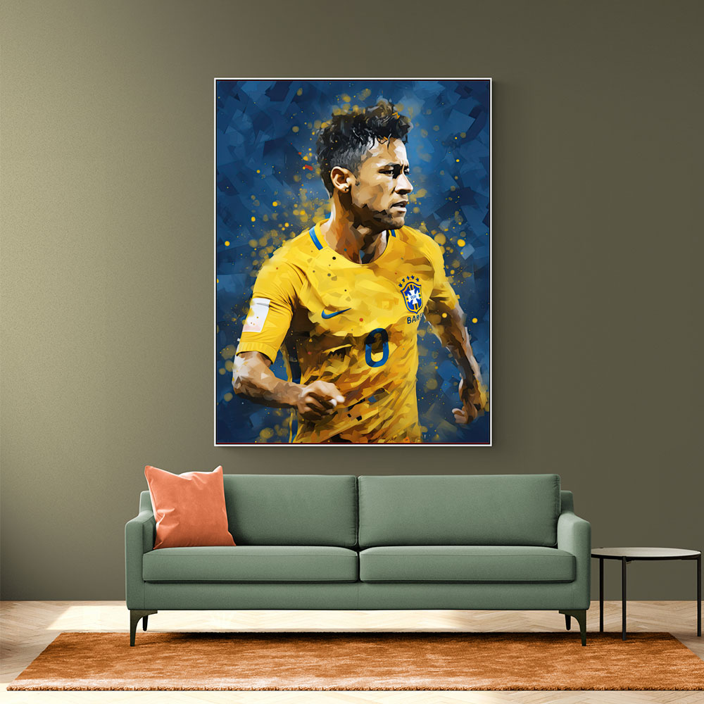 Neymar Abstract Portrait Wall Art