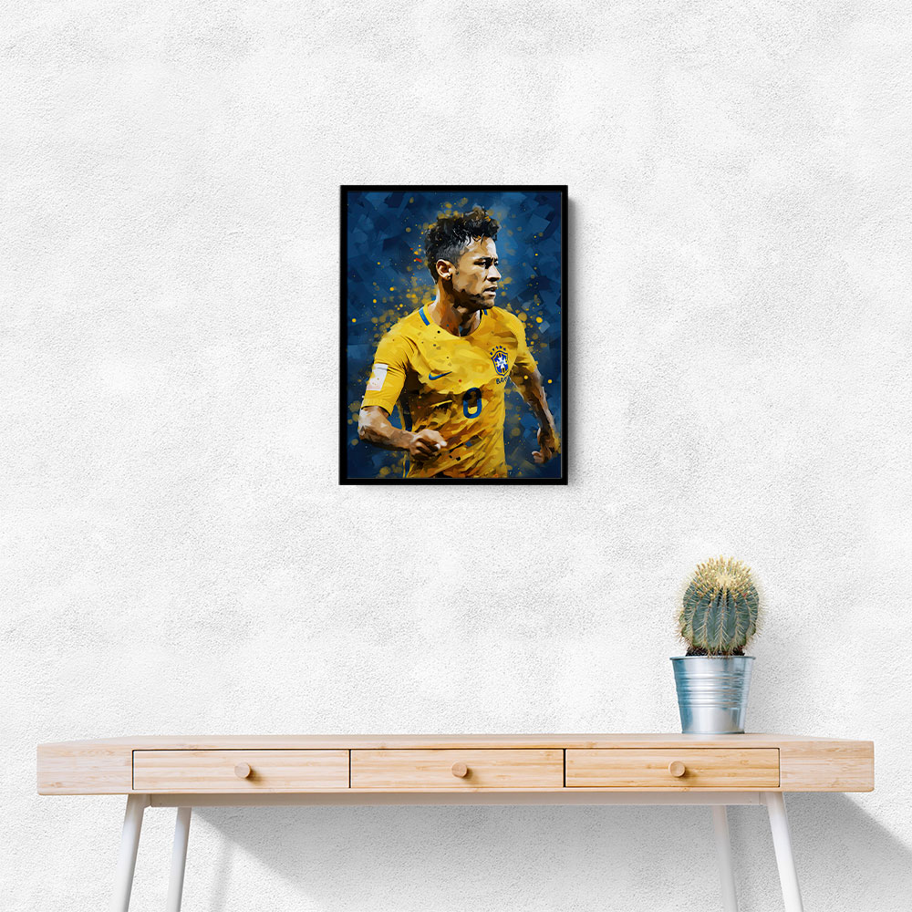 Neymar Abstract Portrait Wall Art