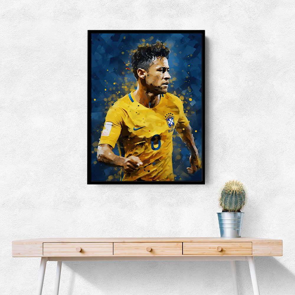 Neymar Abstract Portrait Wall Art