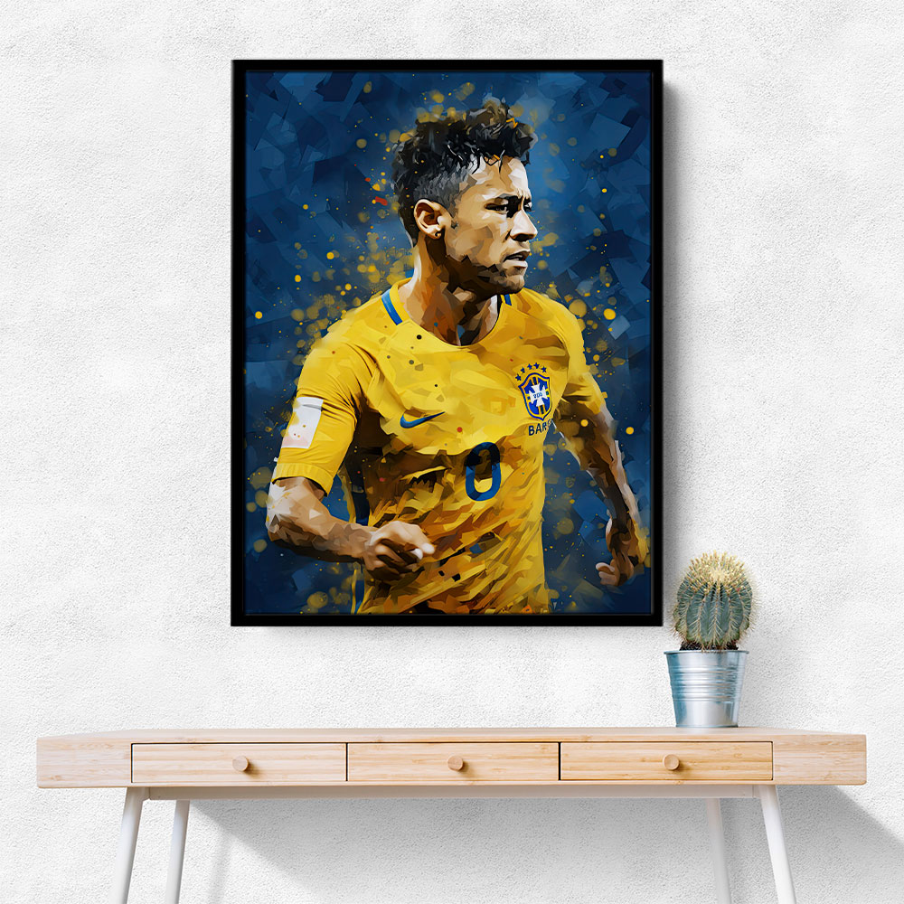 Neymar Abstract Portrait Wall Art