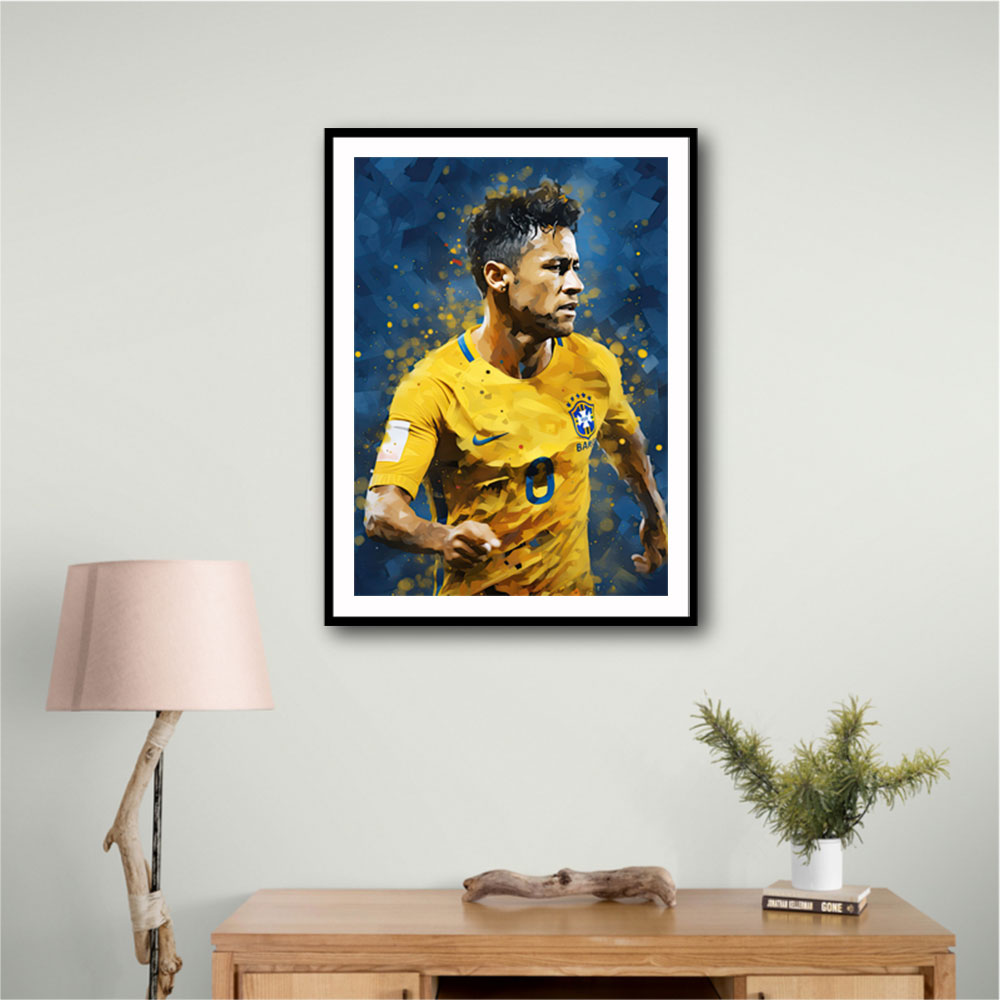 Neymar Abstract Portrait Wall Art