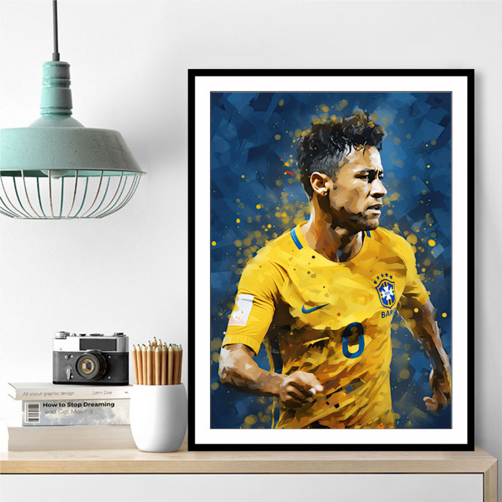 Neymar Abstract Portrait Wall Art