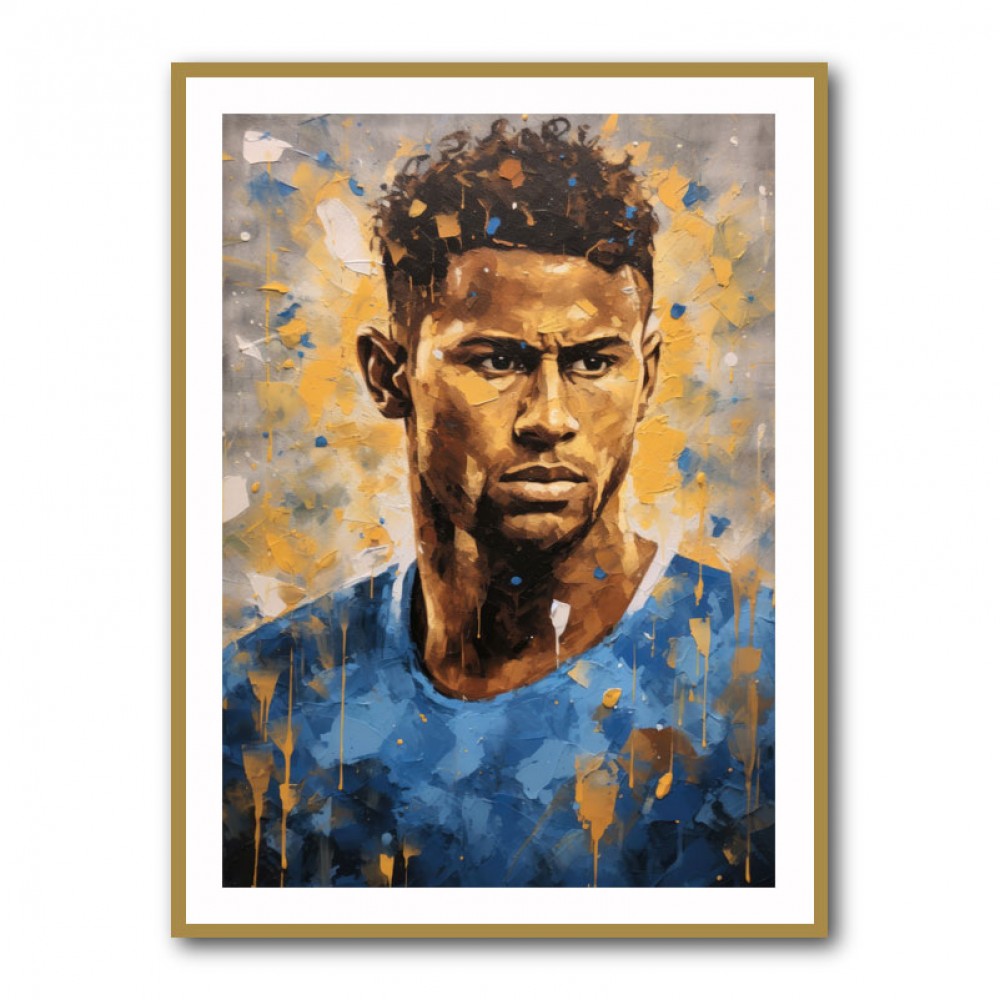 Neymar Abstract Portrait 2 Wall Art