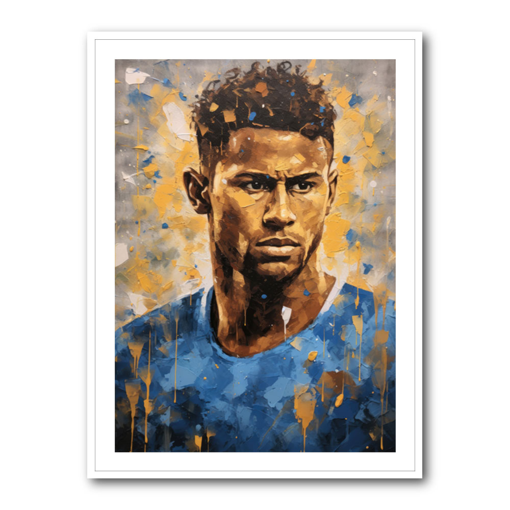 Neymar Abstract Portrait 2 Wall Art