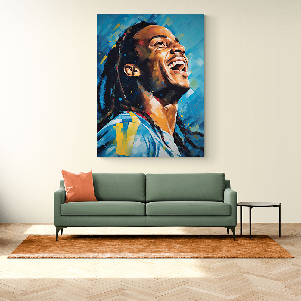 Ronaldinho Abstract Portrait Wall Art