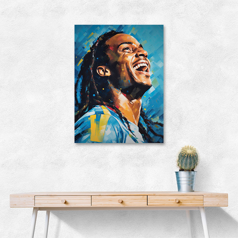 Ronaldinho Abstract Portrait Wall Art