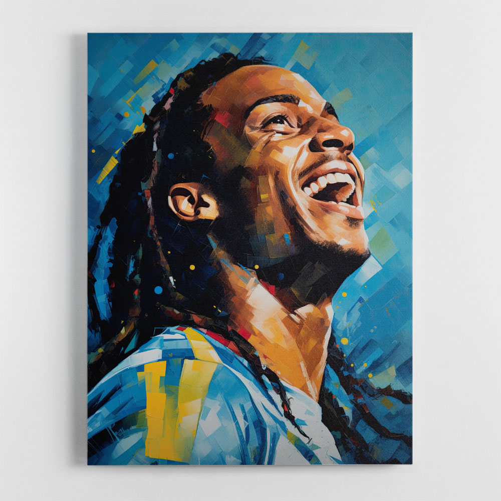 Ronaldinho Abstract Portrait Wall Art