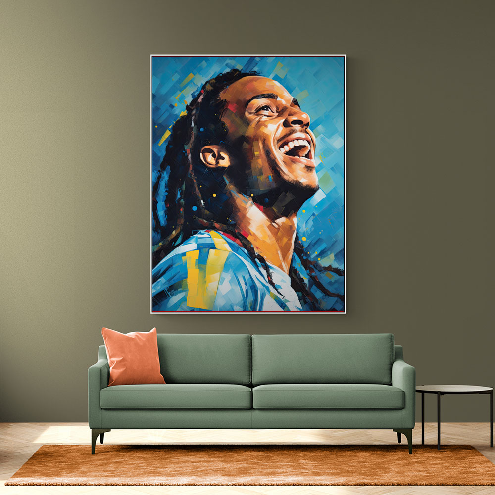 Ronaldinho Abstract Portrait Wall Art