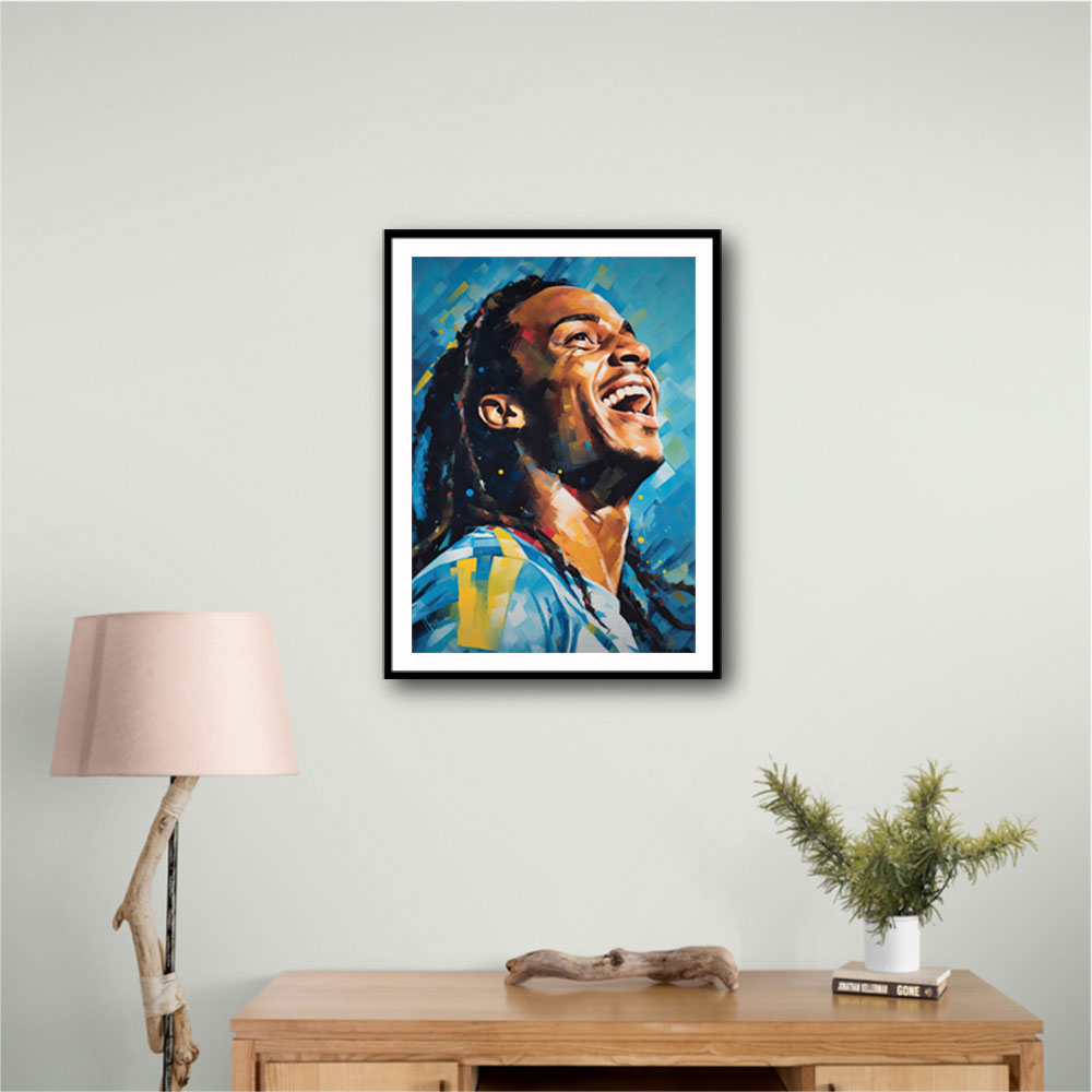 Ronaldinho Abstract Portrait Wall Art