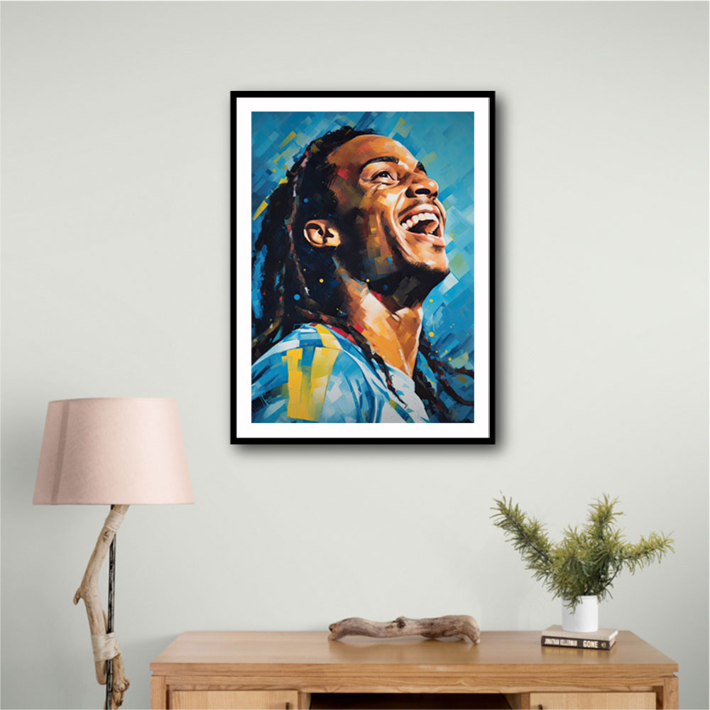 Ronaldinho Abstract Portrait Wall Art