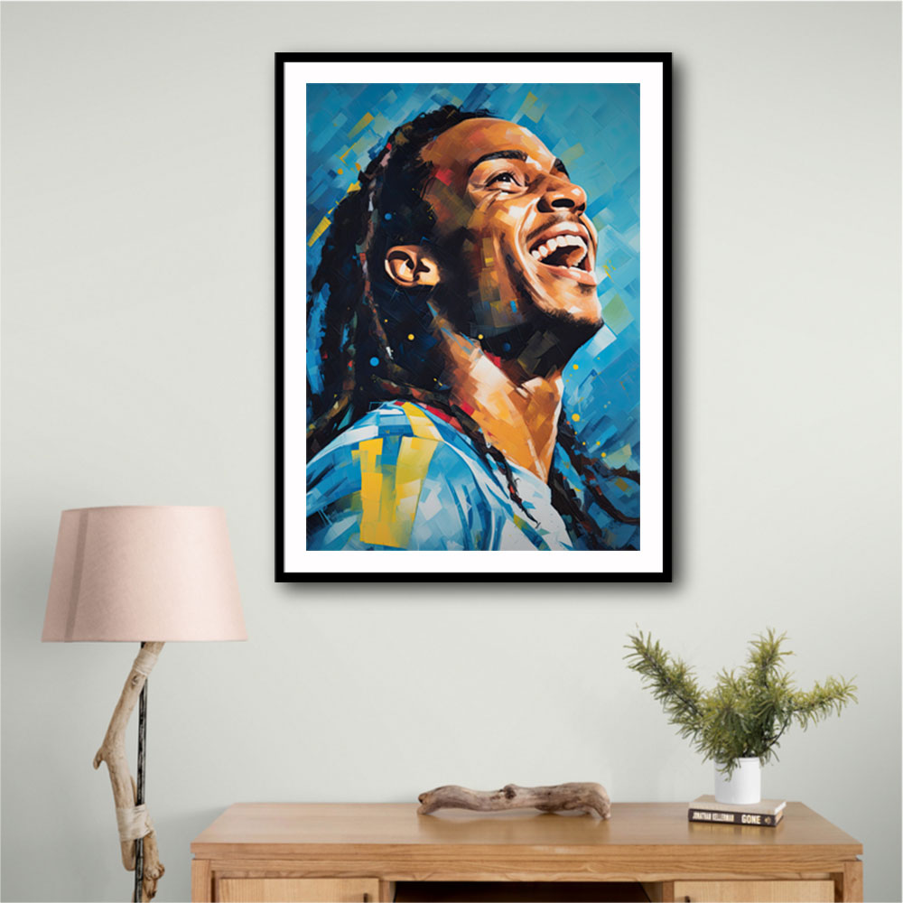 Ronaldinho Abstract Portrait Wall Art