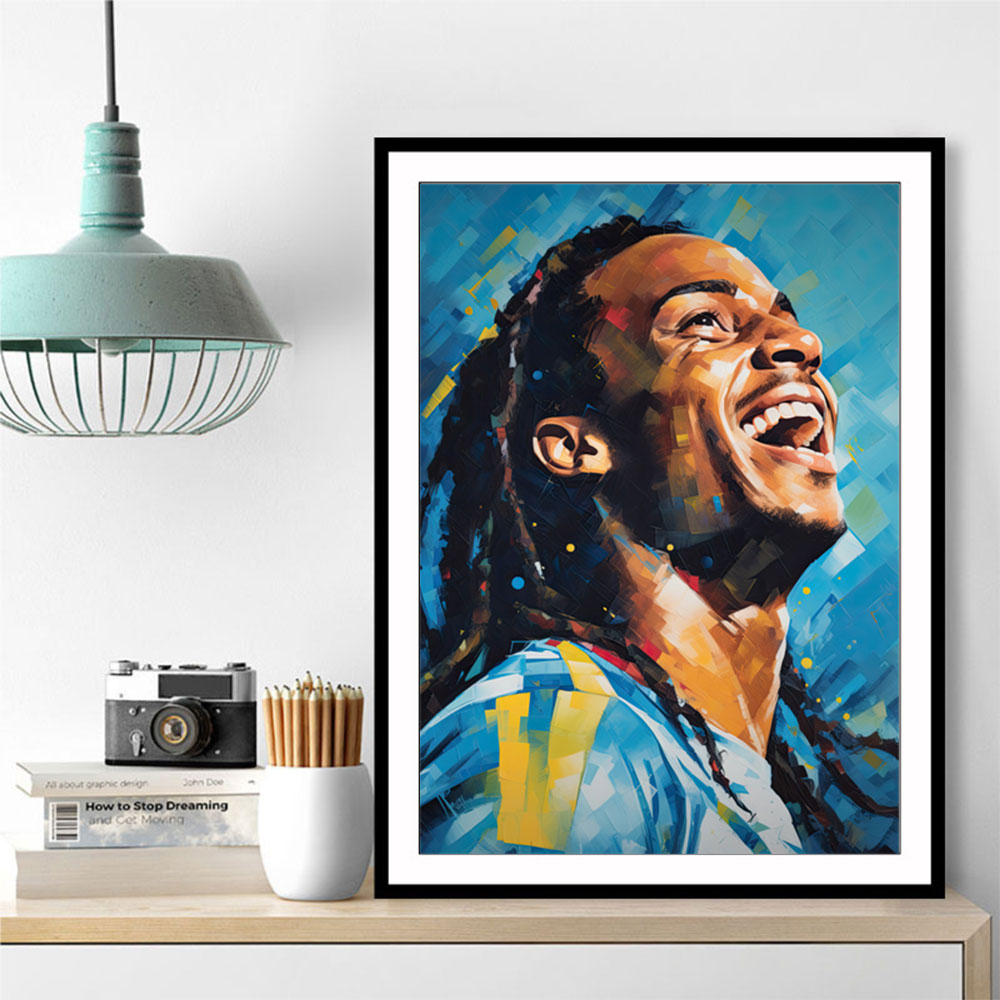 Ronaldinho Abstract Portrait Wall Art