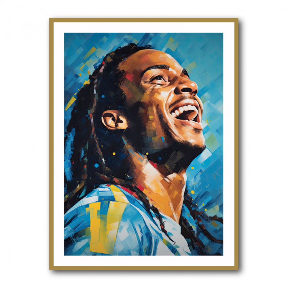 Ronaldinho Abstract Portrait Wall Art Ronaldinho Abstract Portrait Wall Art