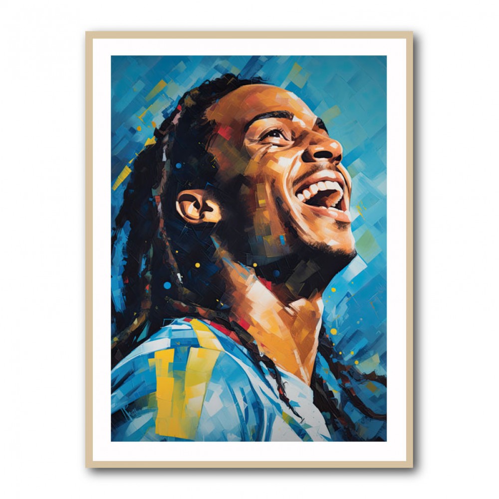 Ronaldinho Abstract Portrait Wall Art