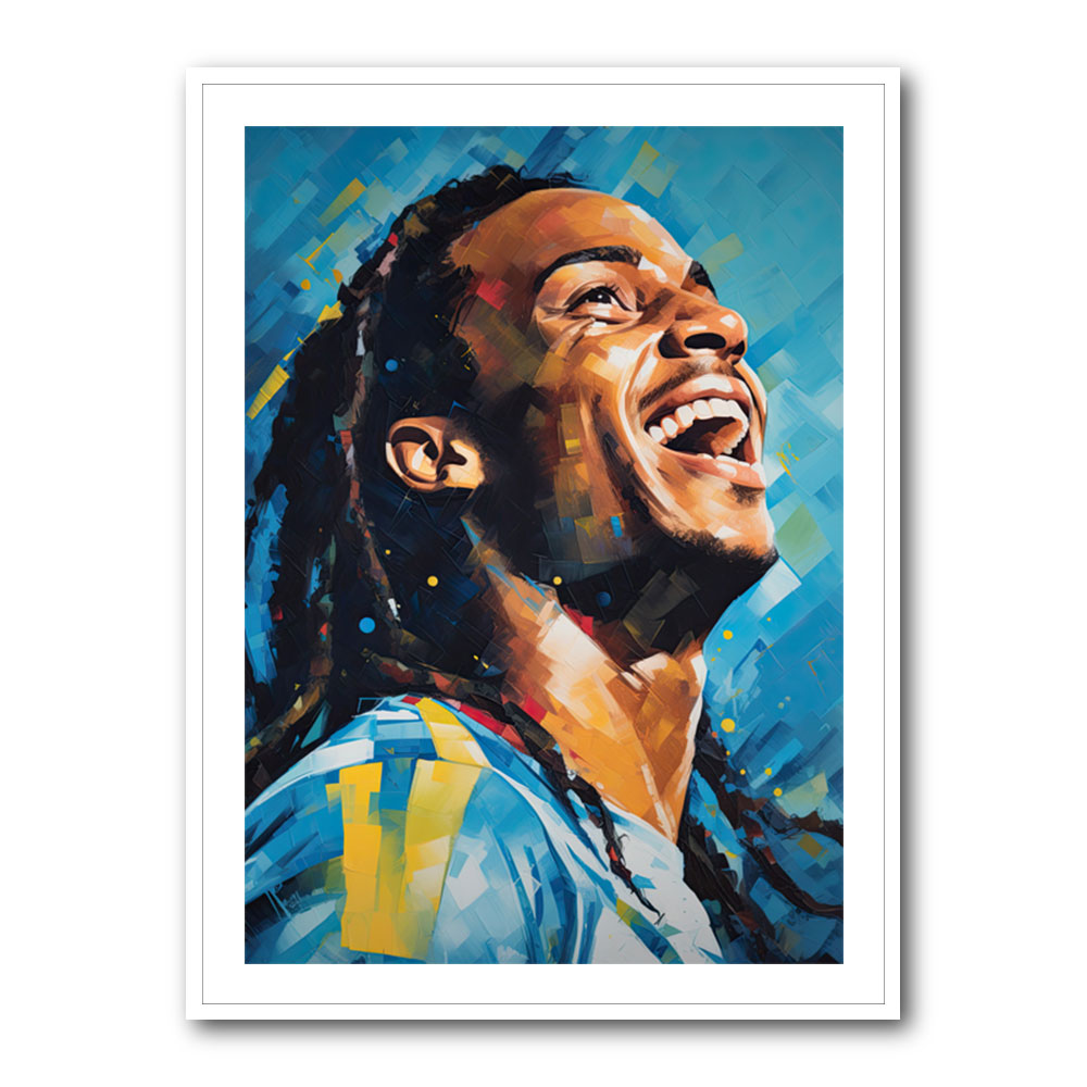 Ronaldinho Abstract Portrait Wall Art