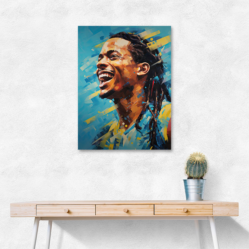 Ronaldinho Abstract Portrait 2 Wall Art