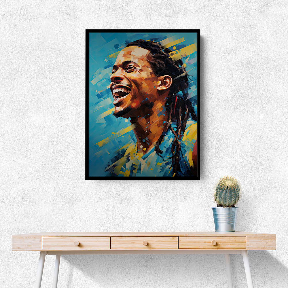 Ronaldinho Abstract Portrait 2 Wall Art