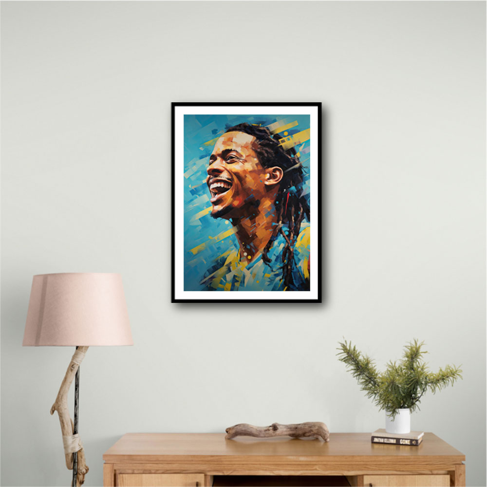 Ronaldinho Abstract Portrait 2 Wall Art