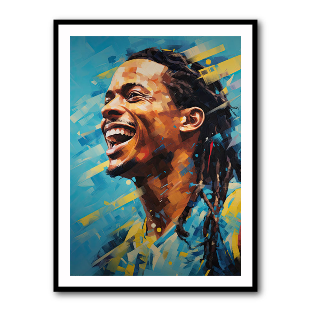 Ronaldinho Abstract Portrait 2 Wall Art