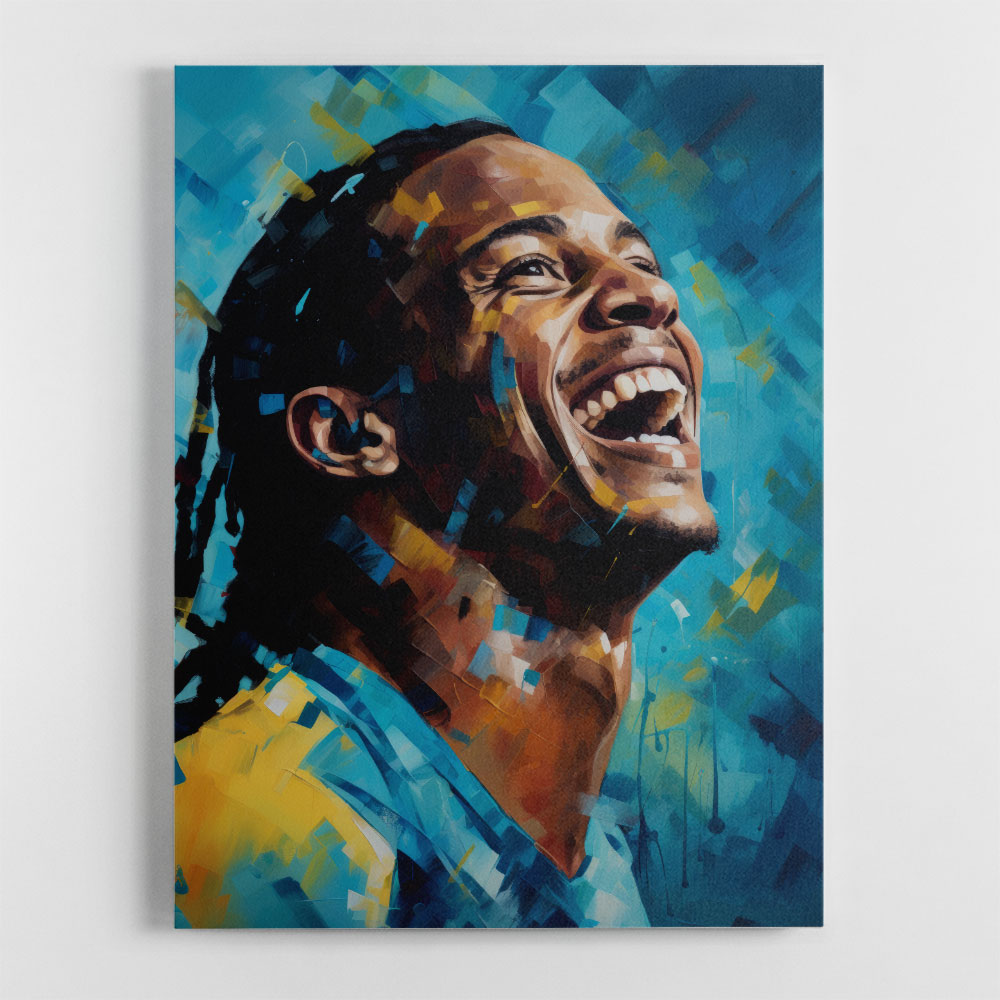 Ronaldinho Abstract Portrait 3 Wall Art