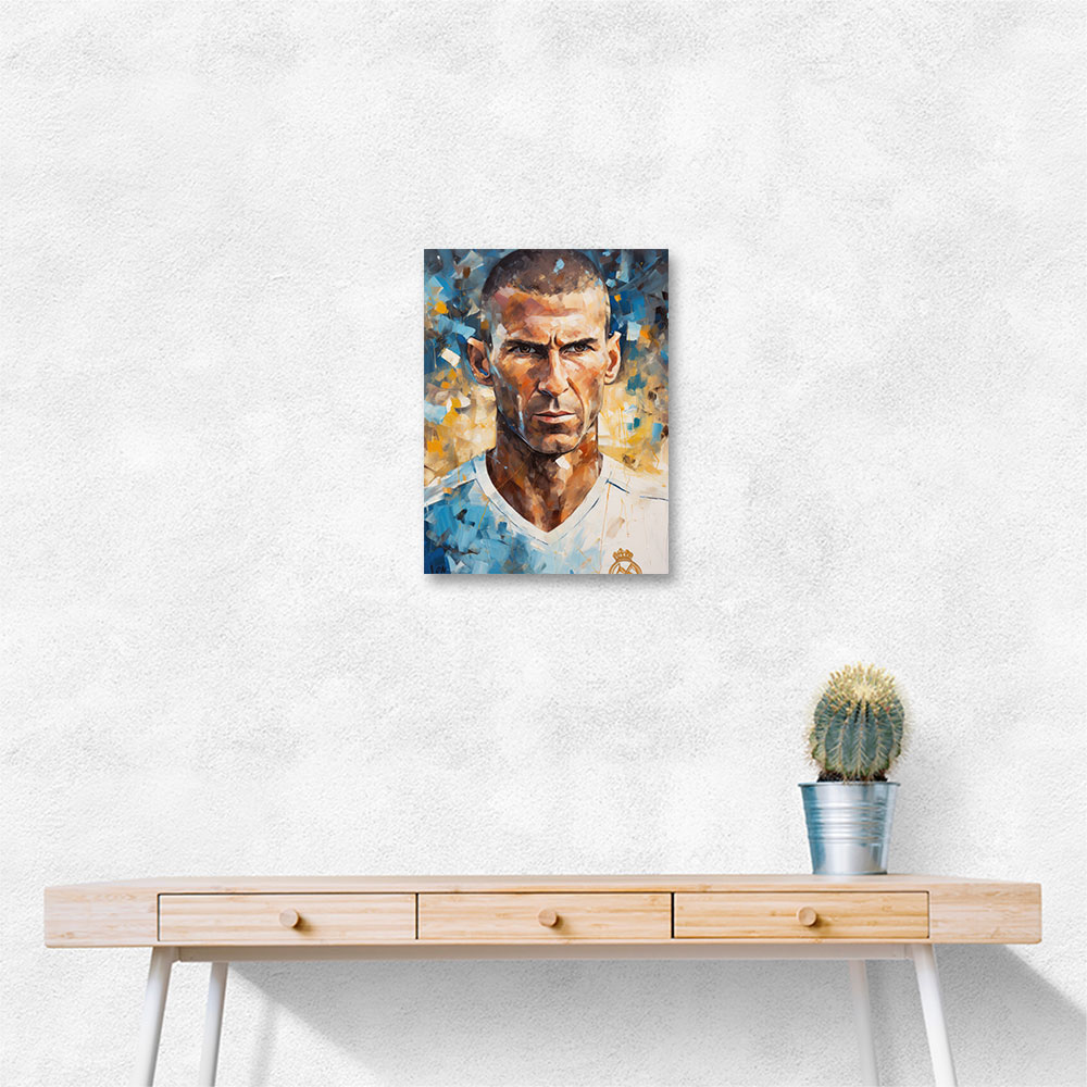 Zinedine Zidane Abstract Portrait Wall Art