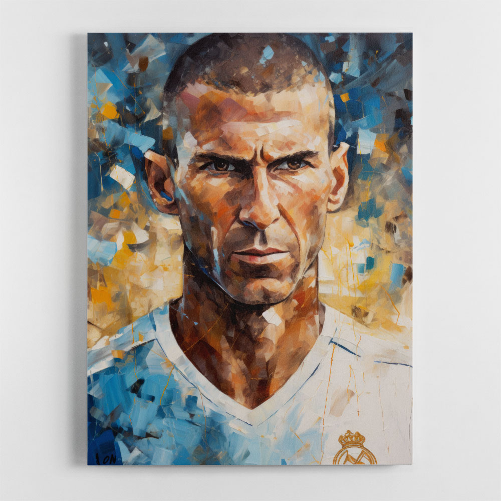 Zinedine Zidane Abstract Portrait Wall Art