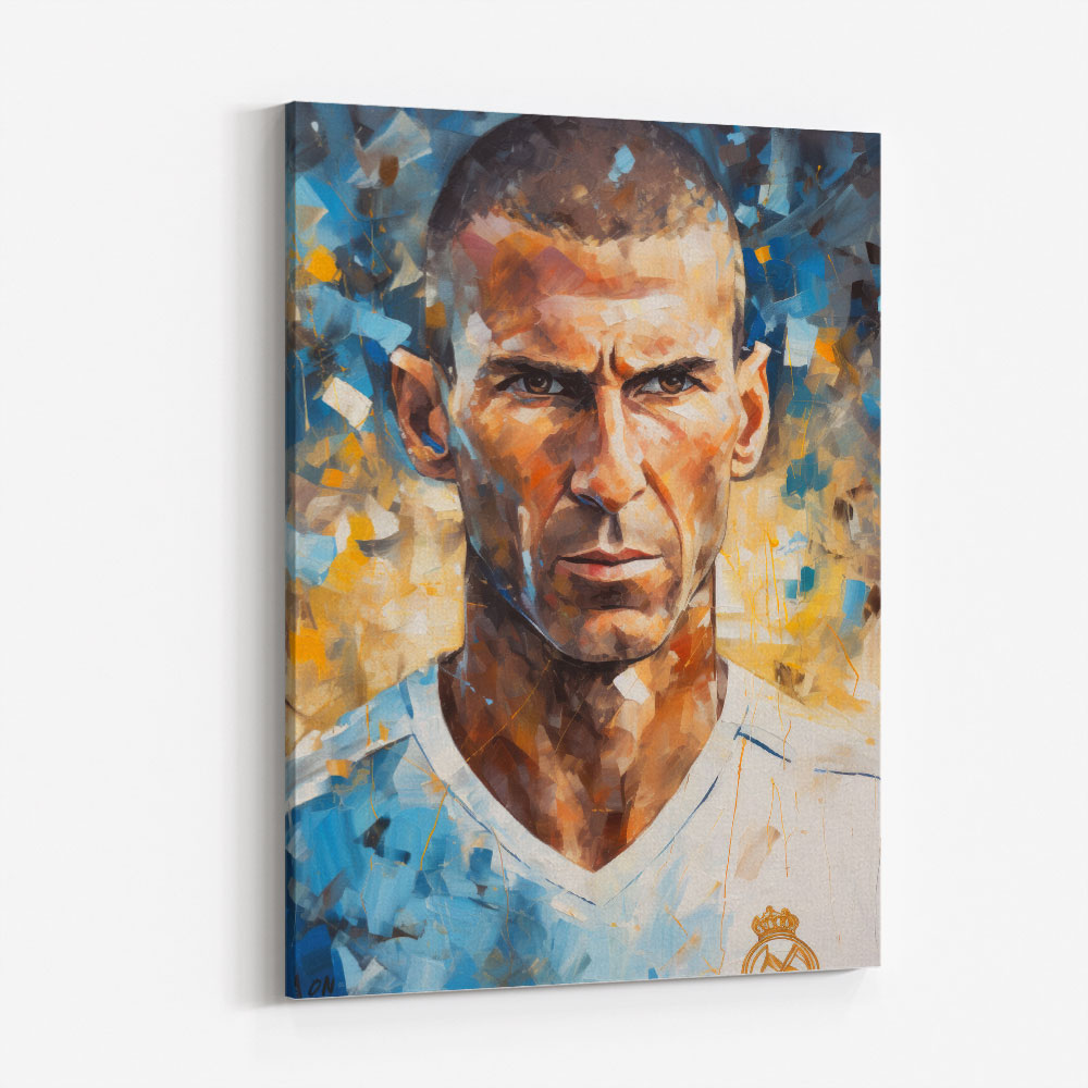 Zinedine Zidane Abstract Portrait Wall Art