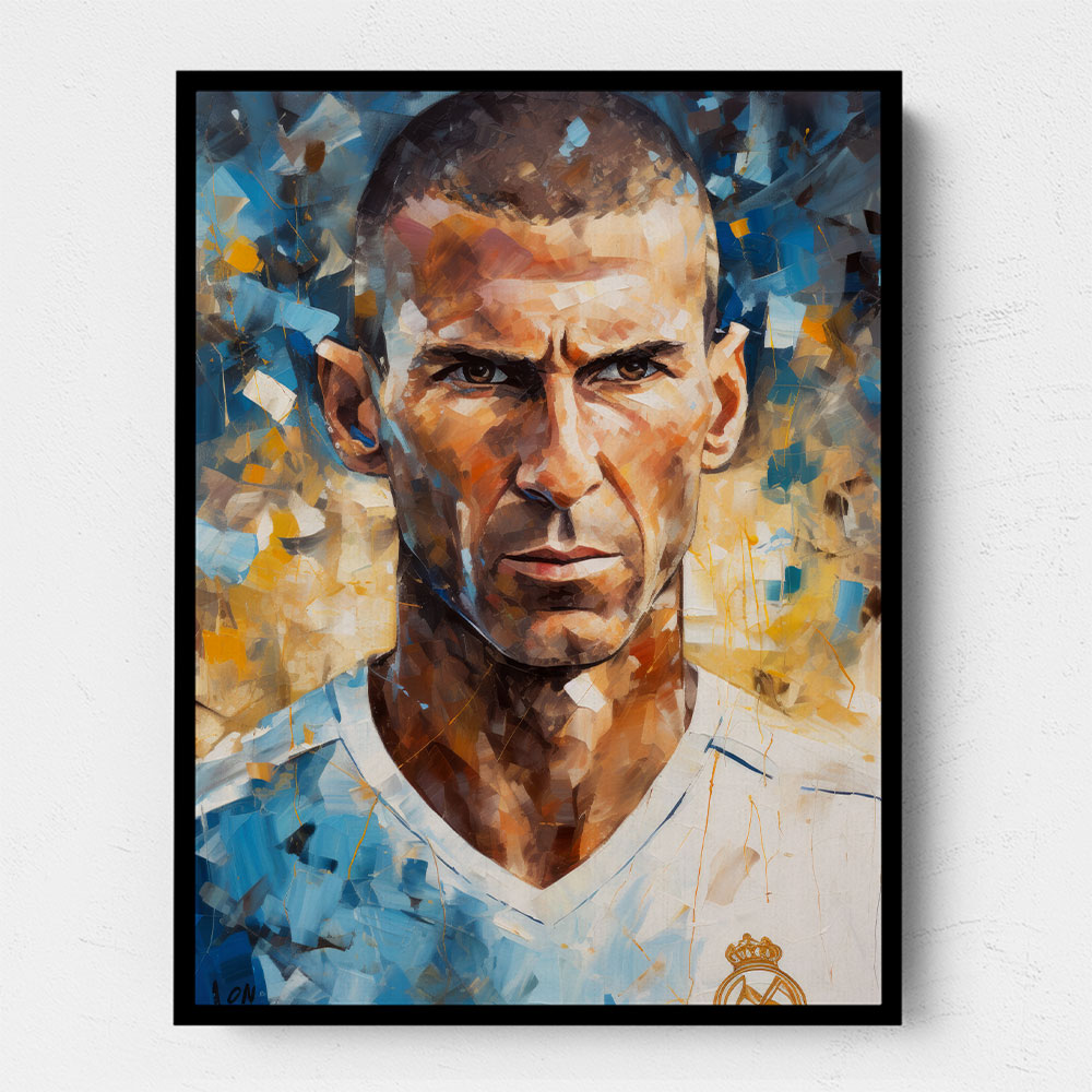 Zinedine Zidane Abstract Portrait Wall Art