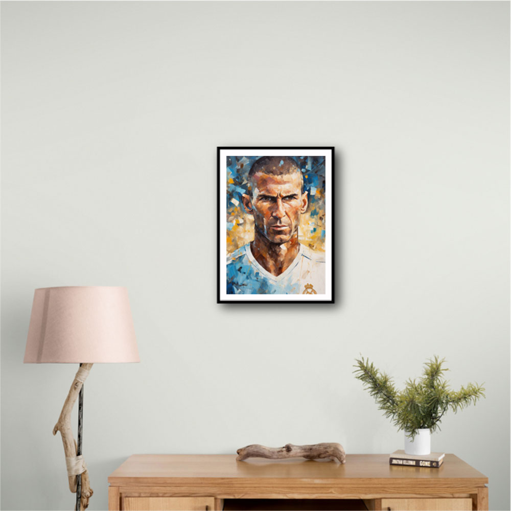 Zinedine Zidane Abstract Portrait Wall Art