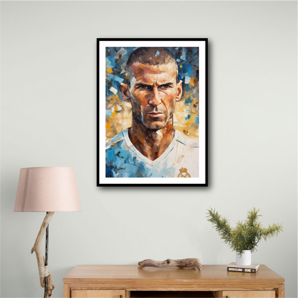 Zinedine Zidane Abstract Portrait Wall Art