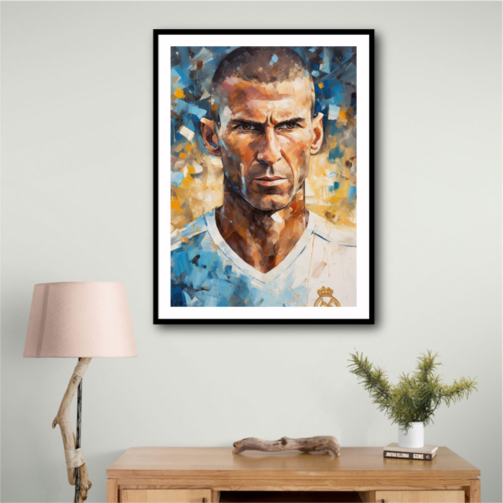 Zinedine Zidane Abstract Portrait Wall Art