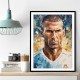 Zinedine Zidane Abstract Portrait Wall Art