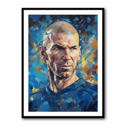 Zinedine Zidane Abstract Portrait 2 Wall Art