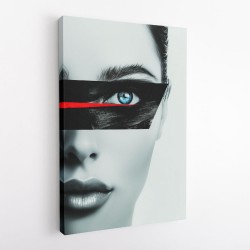 Face Stripe Black & Red