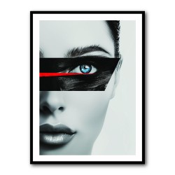 Face Stripe Black & Red