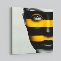 Face Striped - Yellow & Black 4