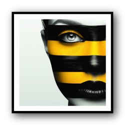 Face Striped - Yellow & Black 4