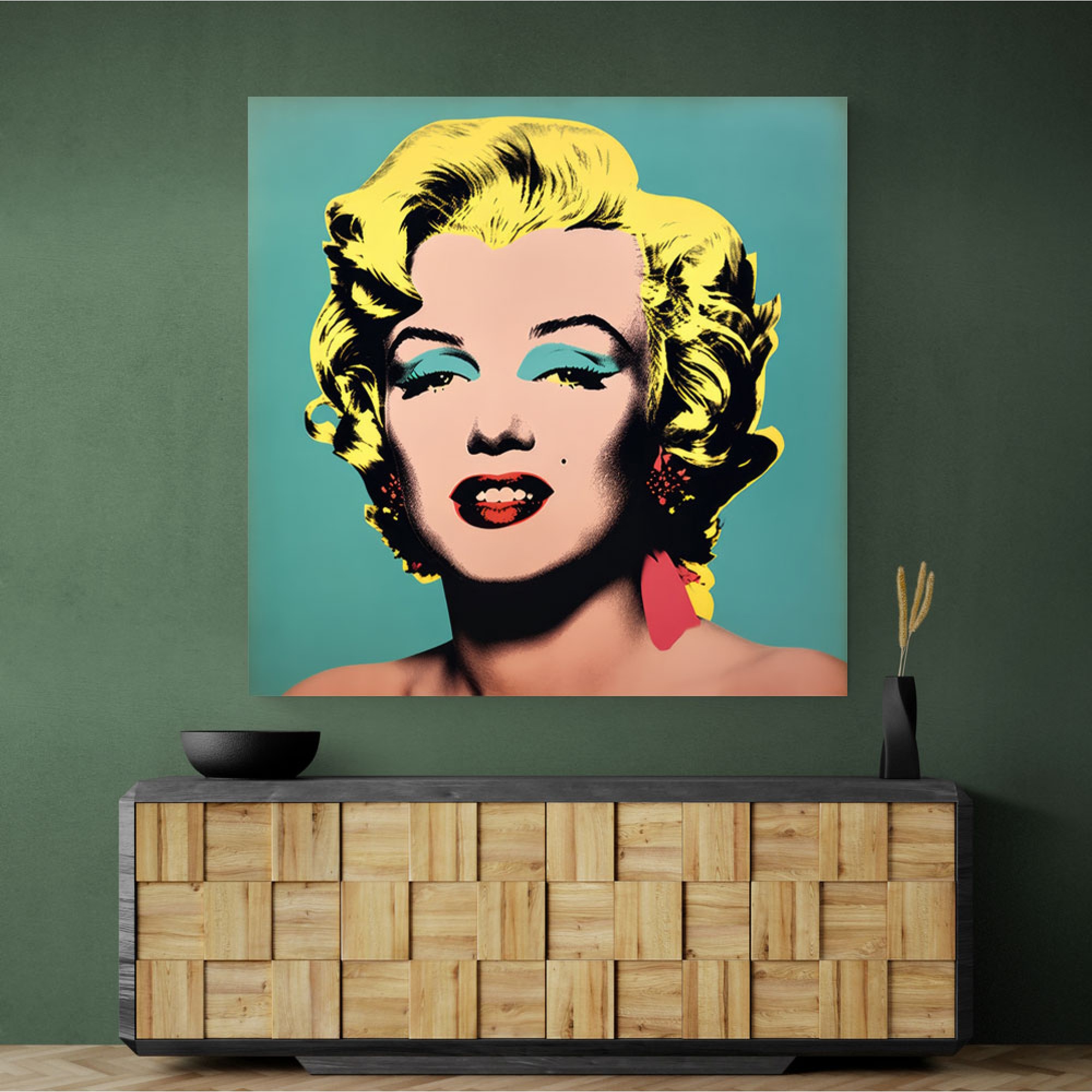 Marilyn Monroe Pop Art in Warhol Style Wall Art