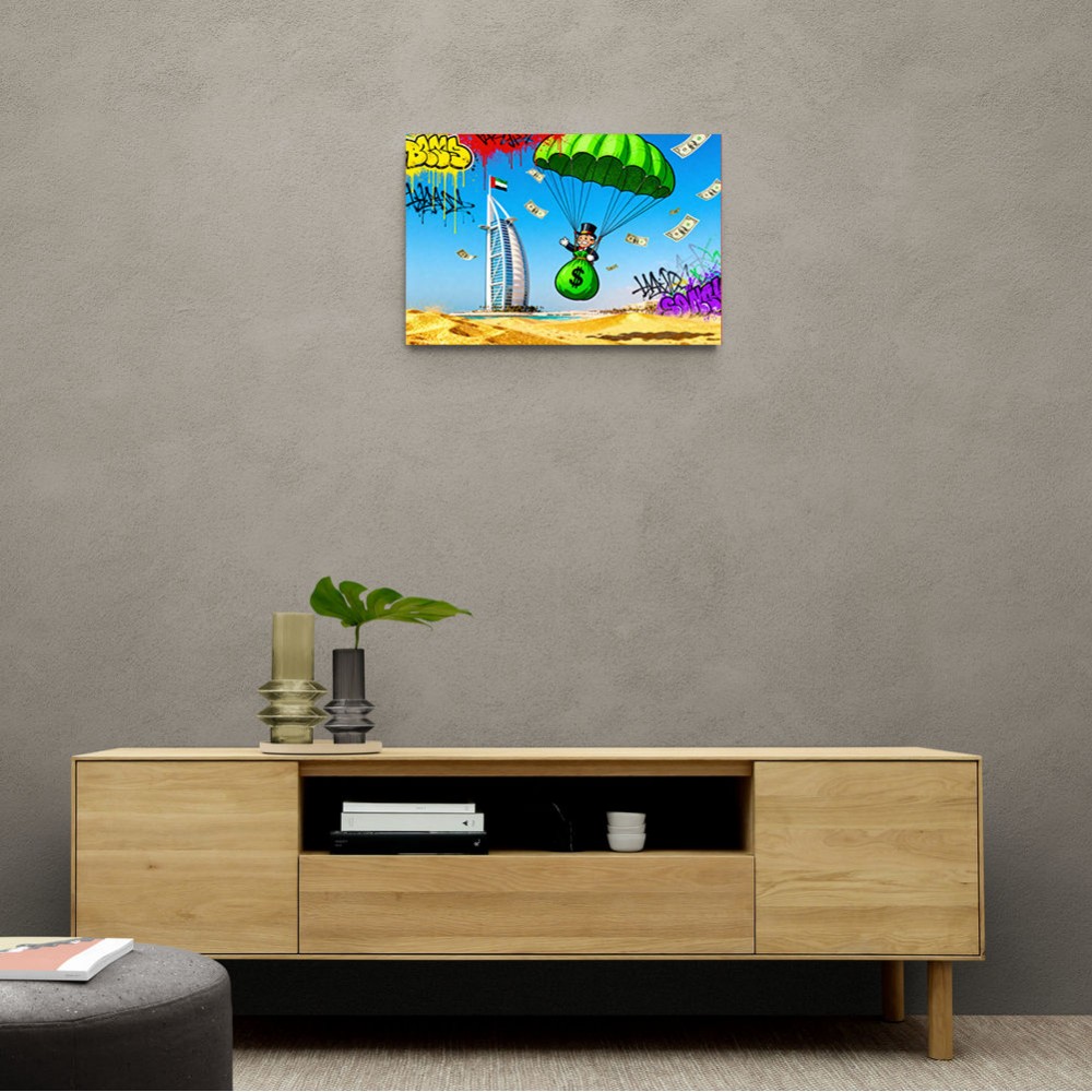 Gilded Descent Dubai Wall Art