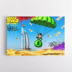 Gilded Descent Dubai Wall Art