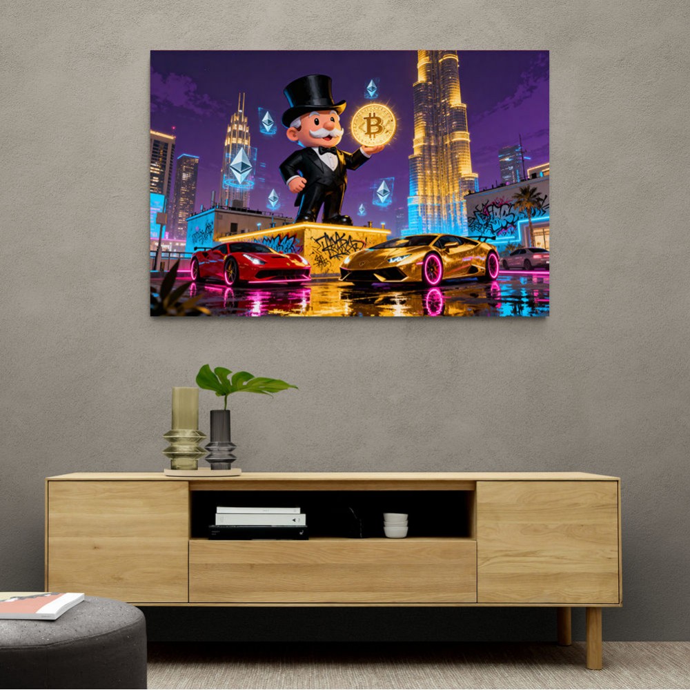 Crypto King Dubai Wall Art
